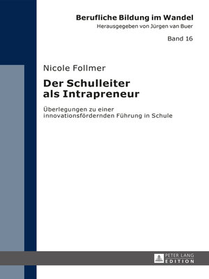 cover image of Der Schulleiter als Intrapreneur